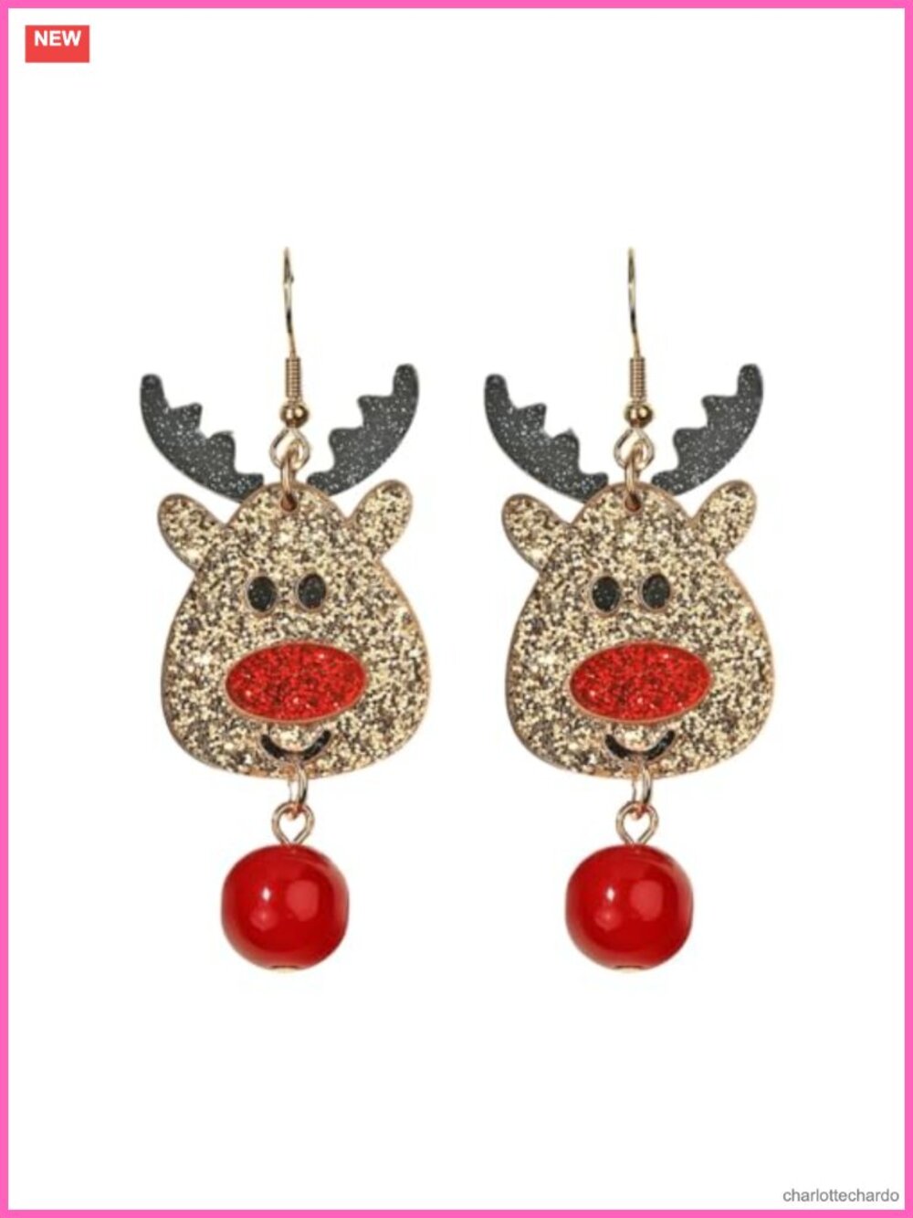 Christmas Theme Acrylic Dangle Earrings Santa Gingerbread Reindeer Stockings